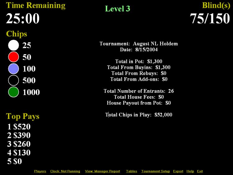 Poker Tournament Software